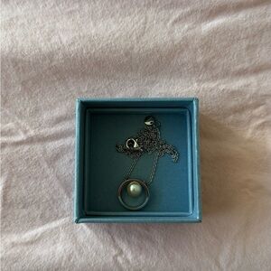 Skagen Denmark Women’s Silver Pearl Pendant Necklace